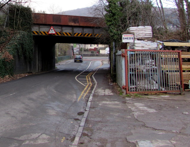 South side of Bridge Street railway bridge, Abercarn