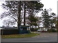 Bus shelter outside New Park residential site