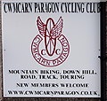 Cwmcarn Paragon Cycling Club name sign