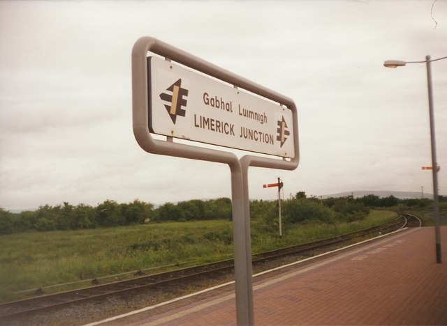Station sign, platform 1, Limerick Junction