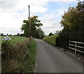 Lane towards two farms, Stapeley