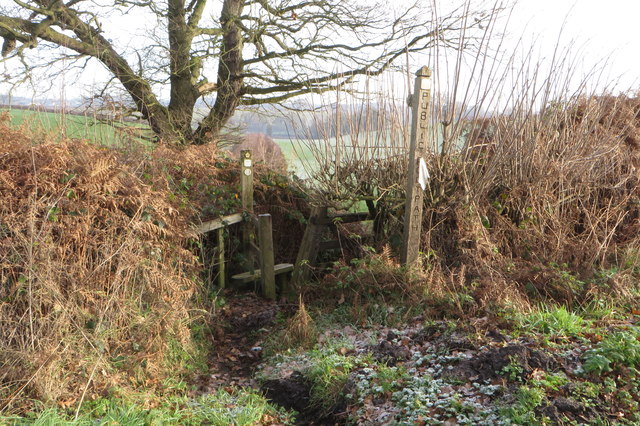 Stile on the path to Woodmill