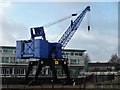 Big blue crane