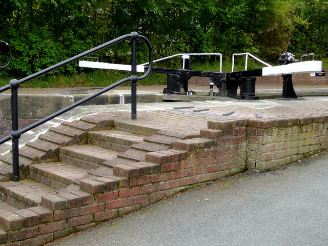 Grindley Brook staircase locks (detail) in Shropshire