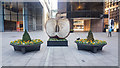 Wicker Apple sculpture in Finsbury Avenue Square