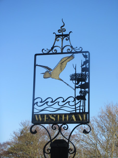 Westham Village sign © David Anstiss :: Geograph Britain and Ireland