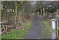 Footpath along the old railway trackbed