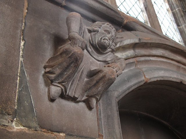 St Mary, Nantwich: stone carving