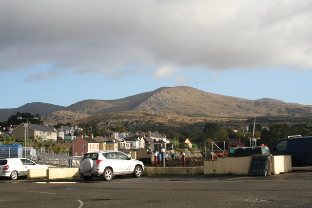 Castletownbeara: View across harbour towards mountains