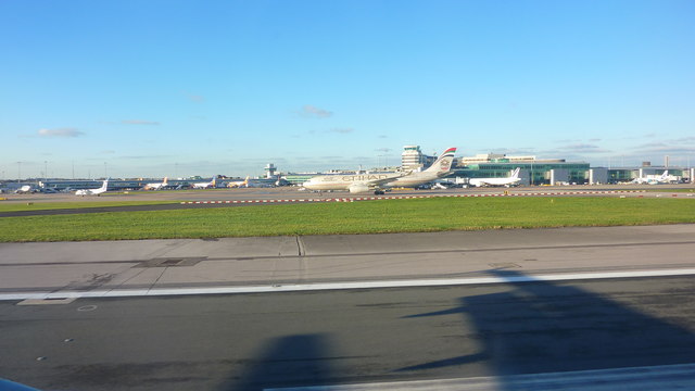 Manchester Airport from Runway 05L