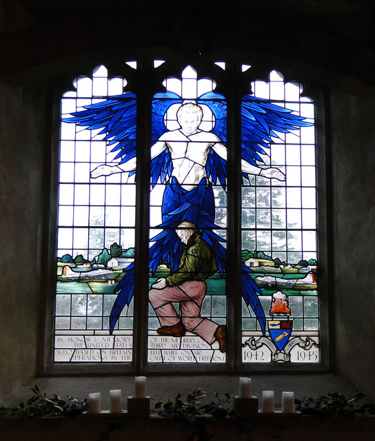 USAAF memorial window in Elveden church