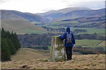 NT2240 : Edston Hill trig point, New Year's Day 2017 by Jim Barton