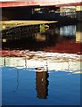 Chimney reflection in The Sheffield and Tinsley Canal