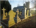 Gravestones and Christ Church, Dore