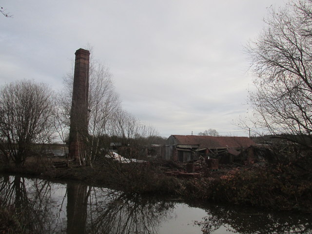 Former brickworks chimney.