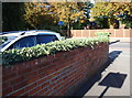 Shakespeare Street wall at junction with London Road