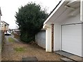 SZ1392 : West Southbourne: rather ostentatious garage on Irving Lane by Chris Downer