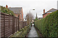 Footpath between the houses in Ossett