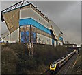 Cross-Country train passes St Andrews football Ground