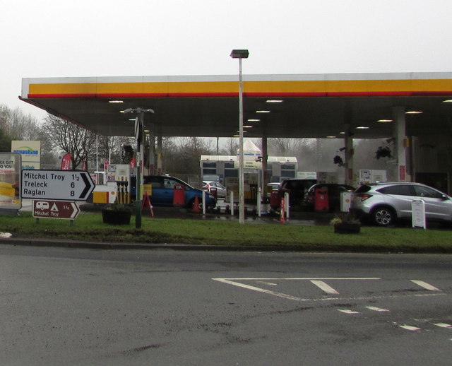 Shell filling station, Overmonnow, Monmouth