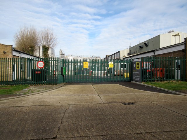 HGV entrance to Smithkline Beecham Ltd BN14 8NT