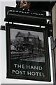 ST3087 : The Hand Post Hotel name sign, Newport by Jaggery