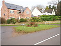 Road junction and grass triangle