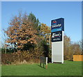 Sign for Burnley Travelodge and Kenank