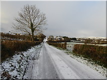 H3374 : Snow along Claragh Road by Kenneth  Allen