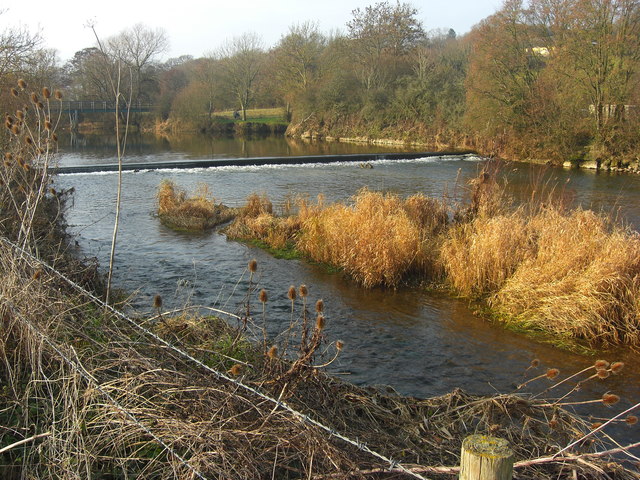 Weir and Footbridge on the River Stour