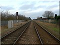 The Doncaster - Lincoln railway line at Wroot Road Crossing