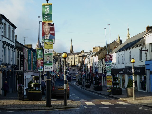 Election posters, High Street, Omagh