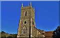 TR1634 : Hythe, St. Leonard's Church: The c14th tower by Michael Garlick