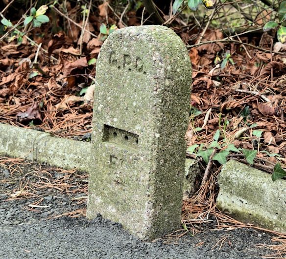 GPO cable marker post, Newtownards (January 2017)