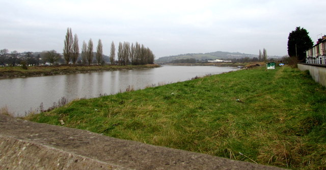 Upstream along the River Usk, Newport