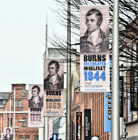 Rabbie Burns posters, Belfast (January 2017)