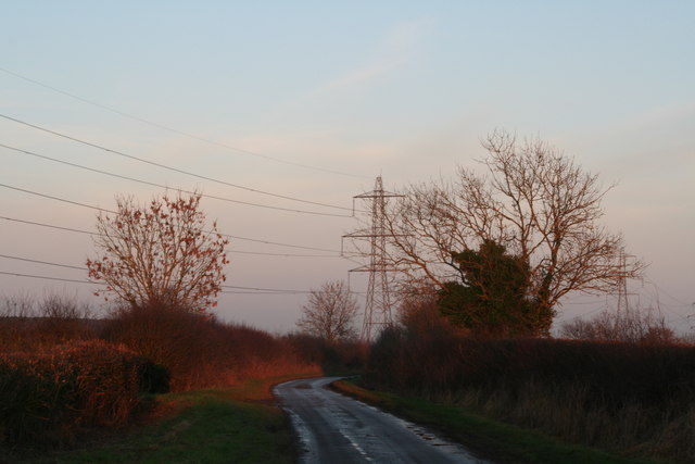 Winter afternoon in Green Lane, Laxton