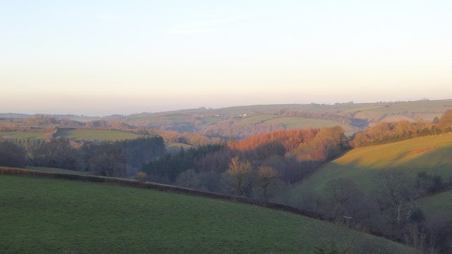 Valleys and woods west of Cadeleigh