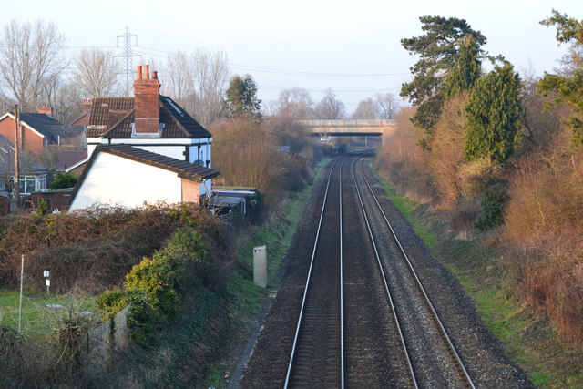 View past former railway station,... © David Martin cc-by-sa/2.0 ...