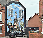 J3574 : Gertrude Street WW1 mural, Belfast (January 2017) by Albert Bridge