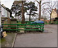 Fenced-off small graveyard near High Street, Stonehouse