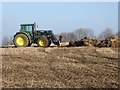 Tractor fork lift at Whittle Farm