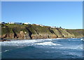 Houses on the cliff top at Gorran Haven