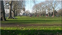 TQ2679 : Lunchtime football by the Albert Memorial by David Martin
