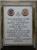 NS5666 : James McGill Memorial Stone by Thomas Nugent