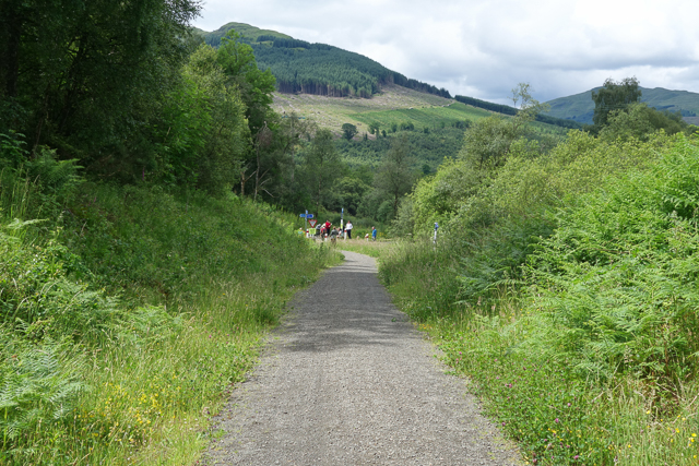 Cycle path along the route of the old railway line