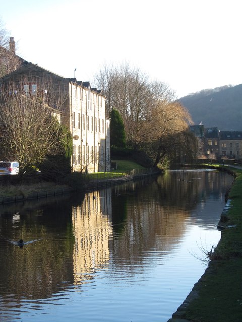 Canal Scene, Mytholmroyd © Gordon Hatton Cc-by-sa/2.0 :: Geograph ...