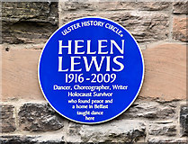 J3373 : Helen Lewis plaque, Belfast (January 2017) by Albert Bridge