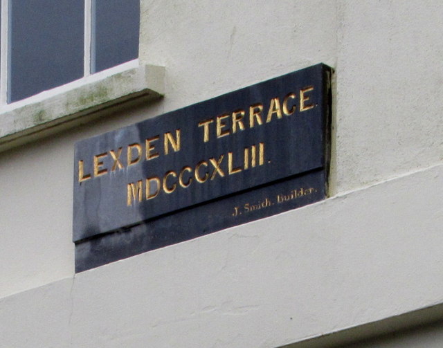 Lexden Terrace name sign, Tenby © Jaggery cc-by-sa/2.0 ...