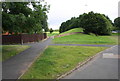 Paths into sports field from Dewsbury Road